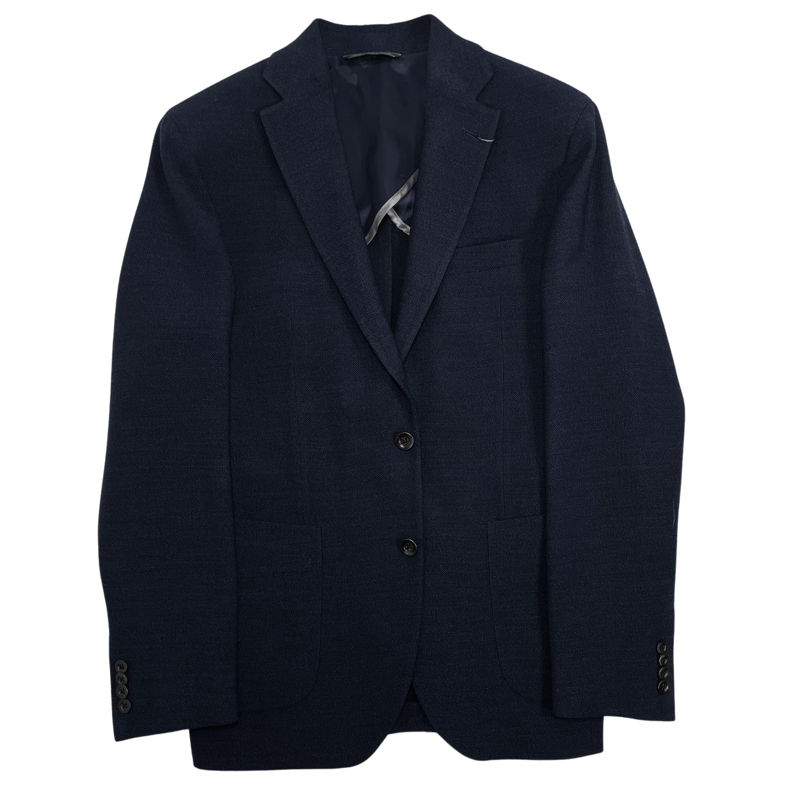 Royal Blue Melange KIN Two Button Knit Sport Jacket for Men - Lightweight Stretchable Casual Blazer for Office, Golf & Outdoor Activities