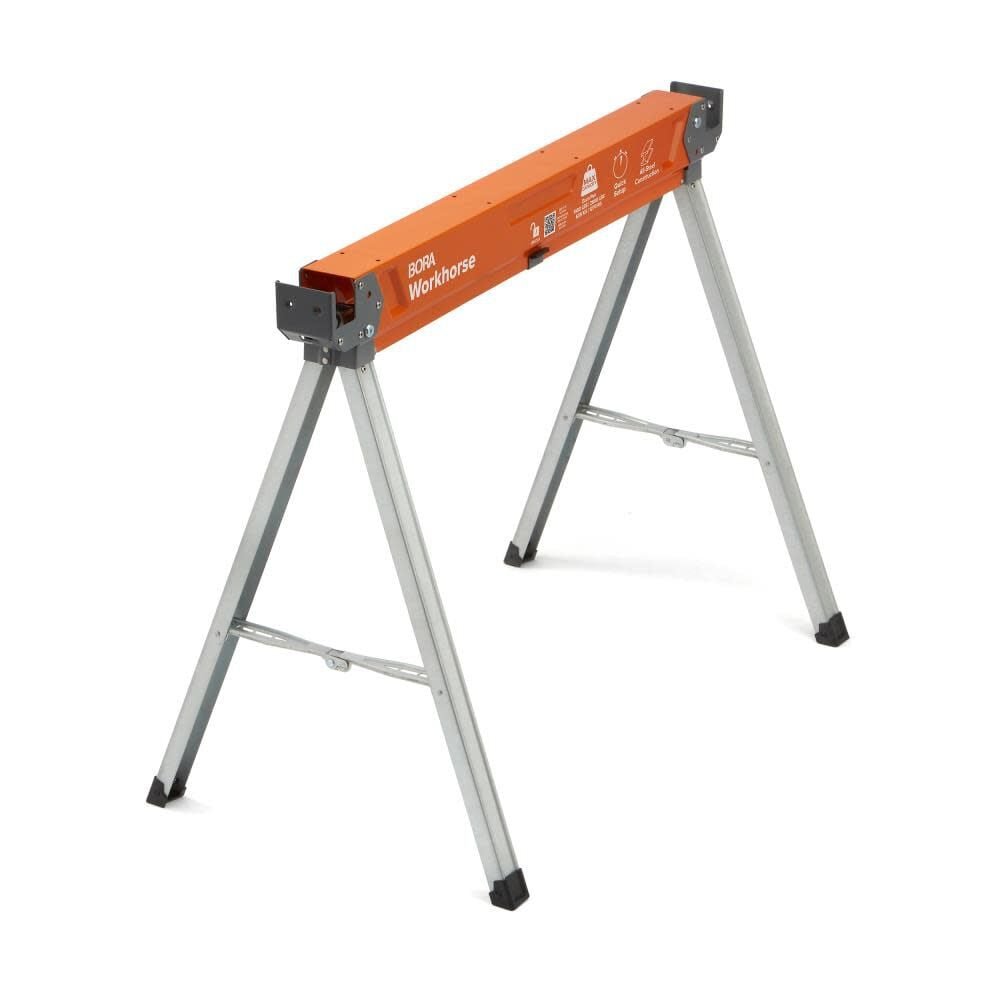 BORA PM 3350 Portamate Workhorse Saw Horse - Heavy Duty Folding Sawhorse with 3350 lb Capacity - Perfect for Woodworking, Construction & DIY Projects