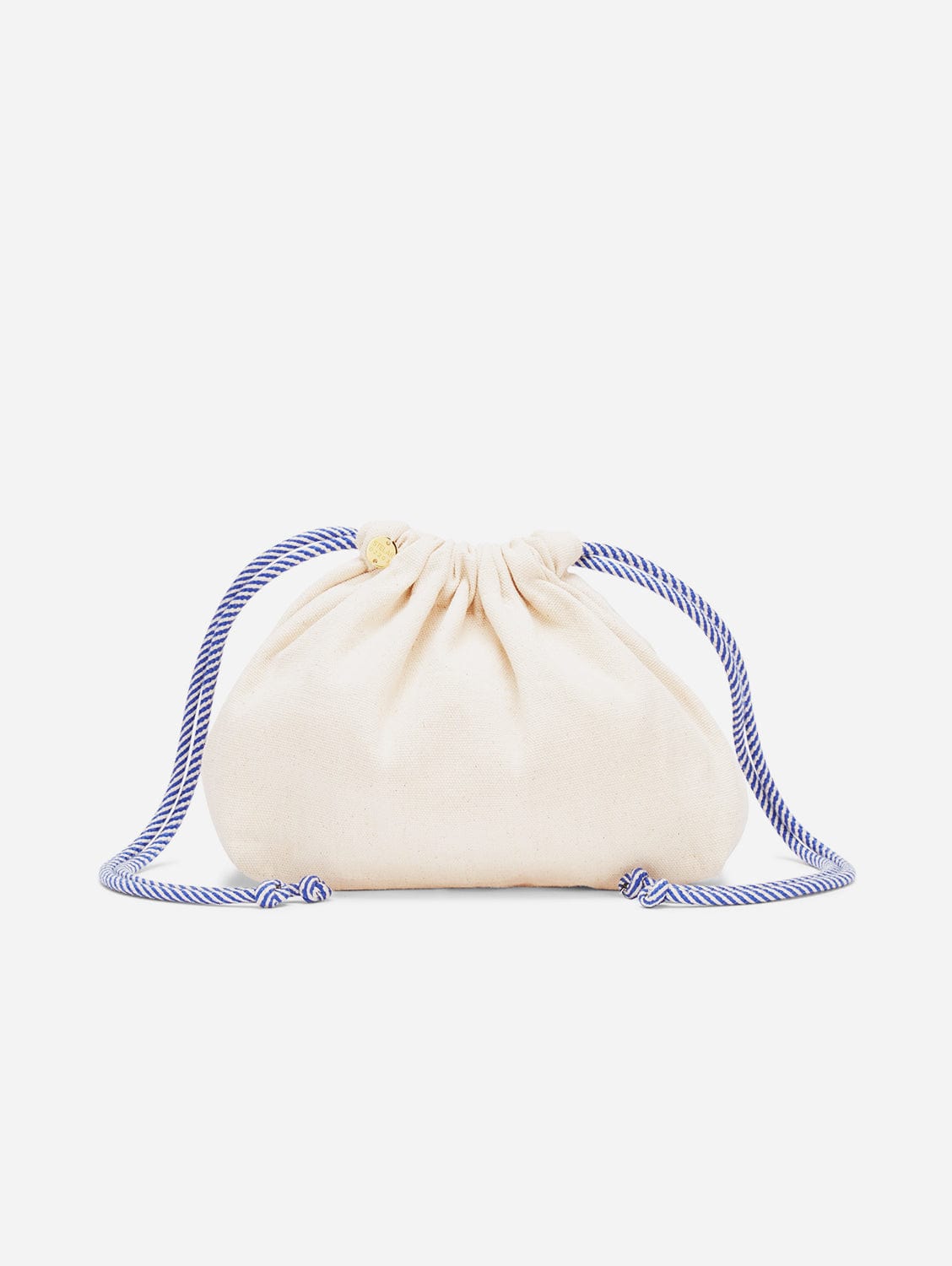 Anisa Small Vegan Cotton Pouch - Eco-Friendly & Natural Blue Makeup Bag | Perfect for Travel, Gym & Daily Essentials Storage