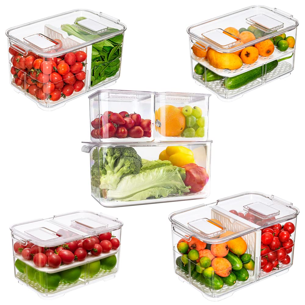 BPA-Free Airtight Food Storage Containers with Lids - Keep Fruits & Vegetables Fresh Longer | Perfect for Meal Prep, Pantry Organization & Leftovers