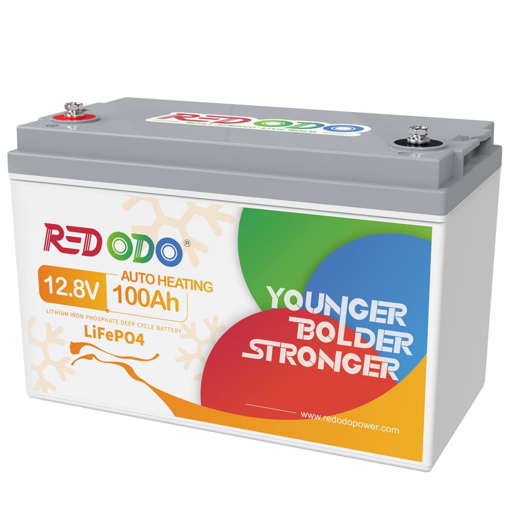 Redodo 12V 100Ah Self Heating LiFePO4 Lithium Battery - Deep Cycle for RV, Marine Boat, Solar Power & Off-Grid Systems | Perfect for Cold Weather Camping & Emergency Backup Power