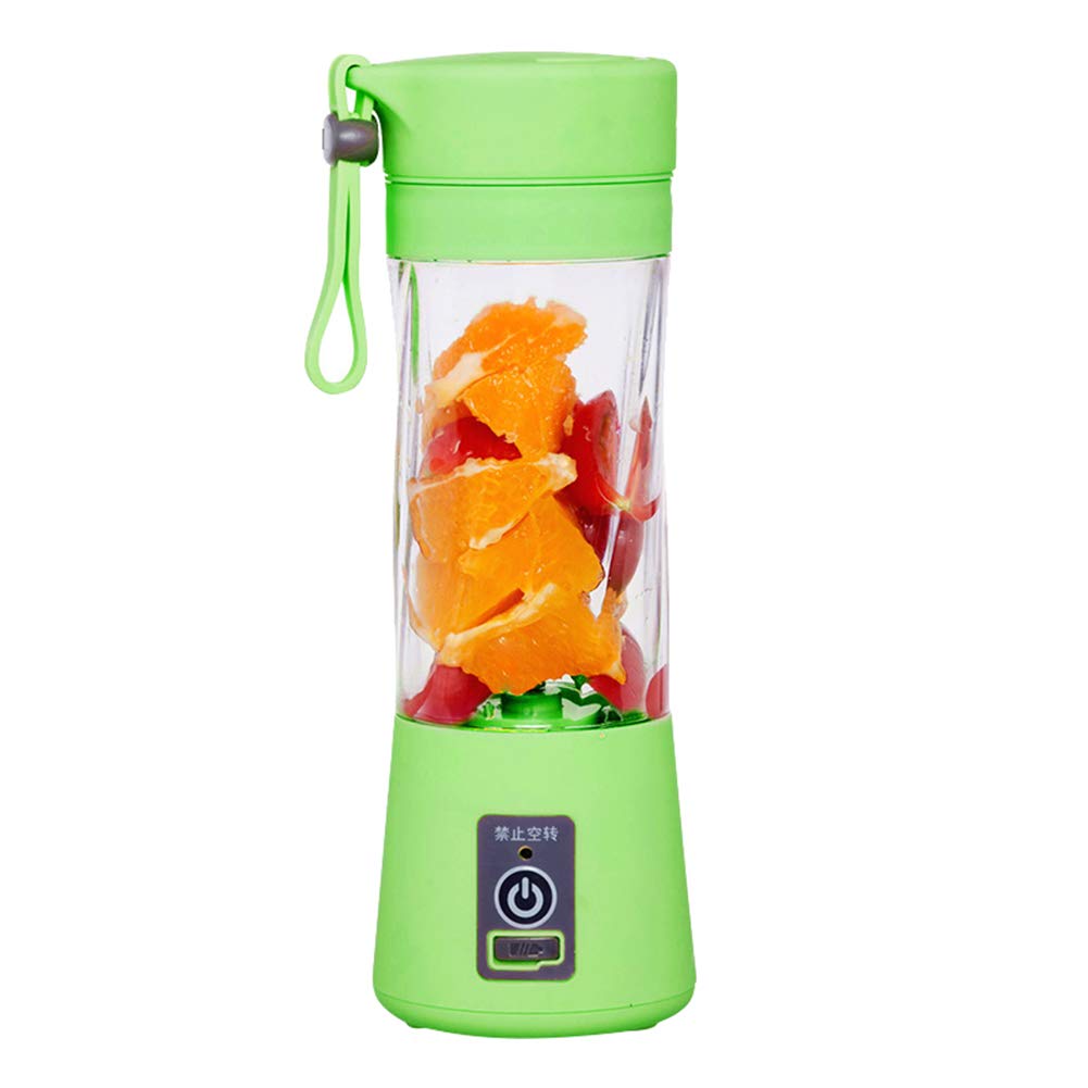 380ml USB Rechargeable Portable Electric Juicer Blender Cup - Green Smoothie Maker for Fruits, Vegetables & Protein Shakes | Perfect for Gym, Office & Travel | Compact Personal Blender Bottle