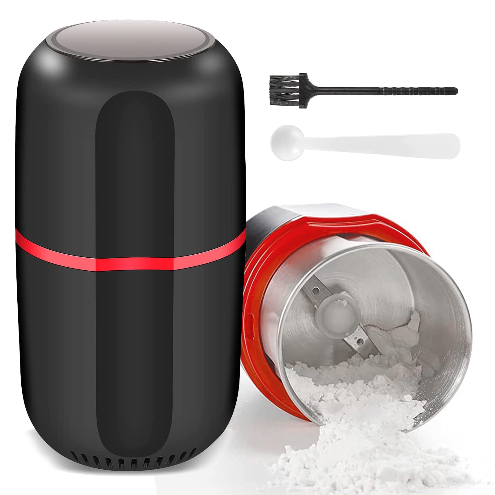 Electric Pill Crusher Grinder - Powerful Stainless Steel Blades for Crushing Medication & Vitamins into Fine Powder | Perfect for Elderly Care, Nursing Homes & Travel Use