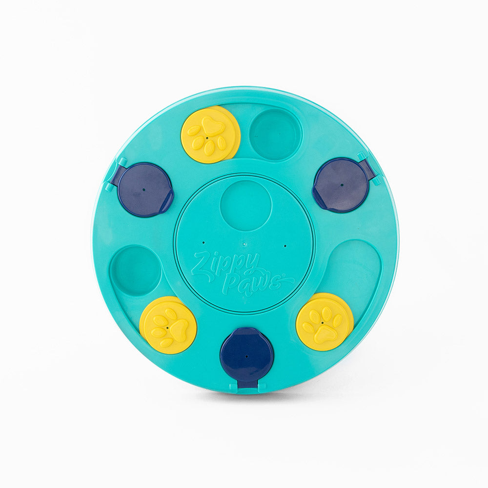 SmartyPaws Puzzler Teal Dog Puzzle Toy - Interactive Treat Dispenser for Mental Stimulation - Perfect for Boredom Relief & Training (ZippyPaws) | Great for Indoor Play, Slow Feeding & Canine Enrichment