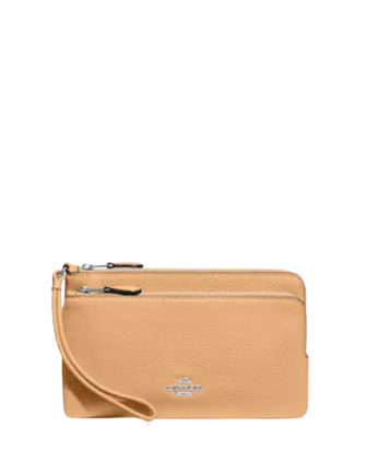 Coach Double Zip Wallet for Women | Genuine Leather Crossbody Wallet with Multiple Card Slots | Perfect for Travel, Shopping & Everyday Use