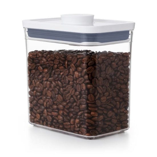 OXO POP Container Rectangle Short 1.7qt Airtight Food Storage for Kitchen Pantry Organization - Perfect for Cereal, Snacks, and Dry Goods