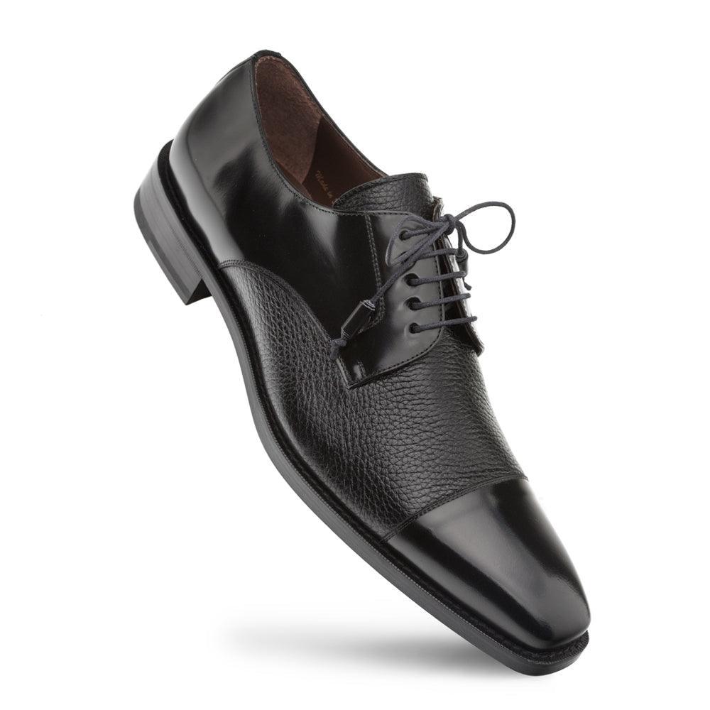 Mezlan Soka Black Cap Toe Dress Shoes for Men - Classic Oxford Business Formal Shoes for Office, Wedding & Special Occasions