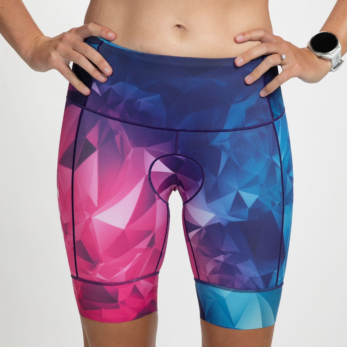 Women's Limited Edition Tri 8 Shorts with Crystal Details - Perfect for Yoga, Running & Gym Workouts