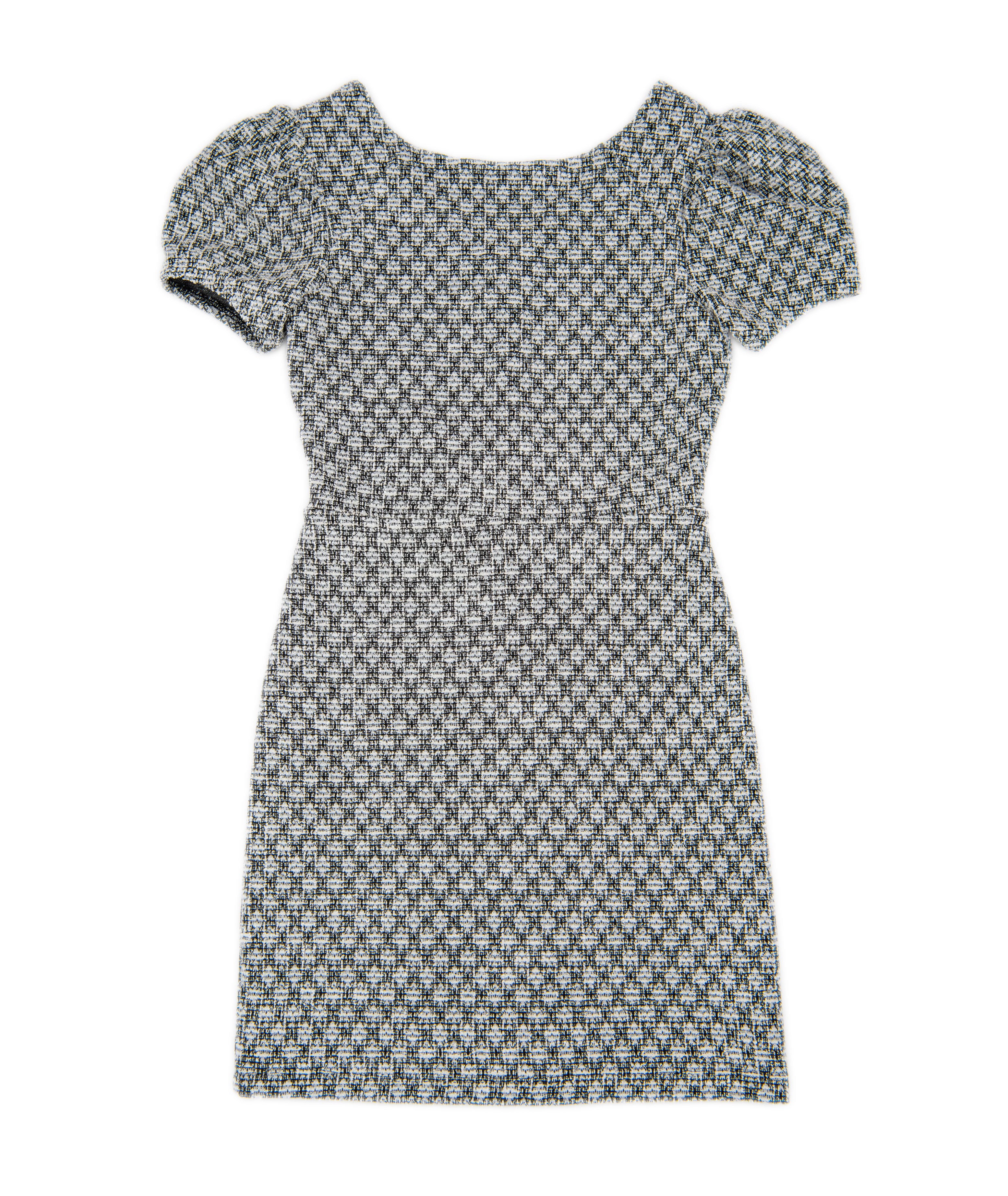 Debra Girls Mia Black & White Boucle Puff Sleeve Sheath Dress - Elegant Cocktail Party & Wedding Guest Outfit