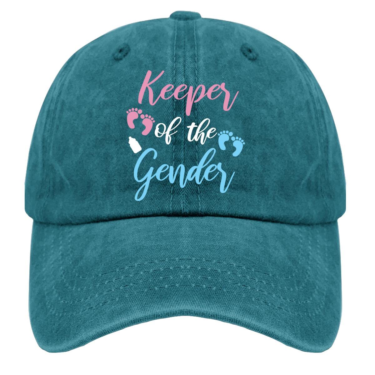 Xosi Distressed Baseball Caps for Men - Funny Washed Denim Adjustable Strapback Hat | Gender Reveal Party, Casual Wear & Outdoor Activities