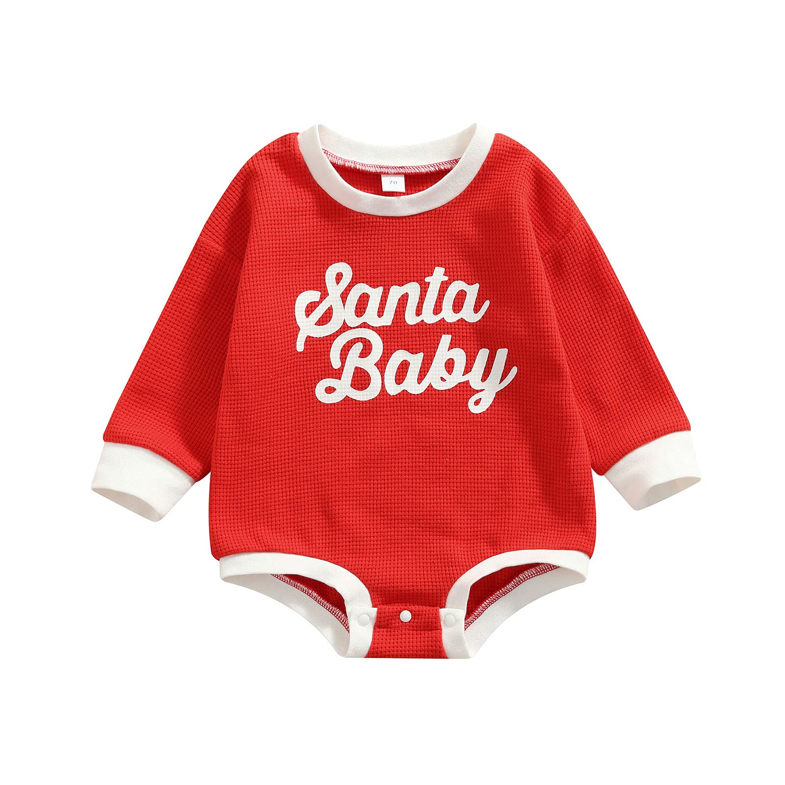 Infant Baby Girl & Boy Cute Pullover Sweatshirts - Waffle Knit Long Sleeve Romper Bodysuit Tops for Fall & Winter Outfits | Cozy Outwear for Newborns & Toddlers | Perfect for Playdates, Family Photos & Holiday Gatherings