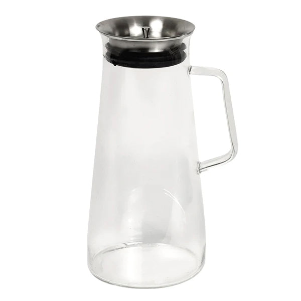 Premium 1500ml Icon Chef Glass Carafe - Elegant Water Pitcher for Home, Office, and Restaurant Use - Perfect for Serving Iced Tea, Lemonade, and Infused Water