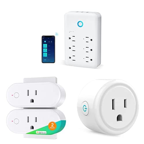 Smart Plug Power Strip with WiFi Outlet Extender - 15A Mini Smart Plug Compatible with Alexa & Google Home - Perfect for Home Automation, Smart Lighting & Energy Saving (1 Pack)