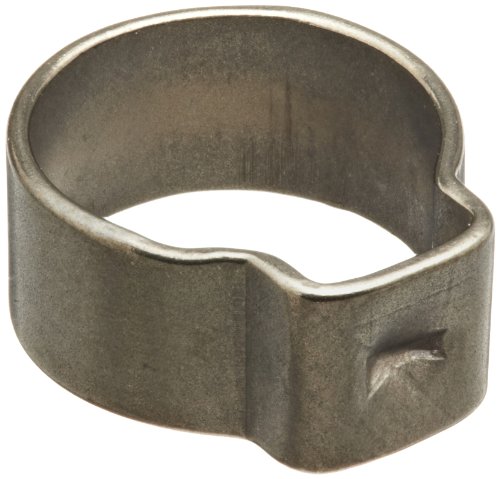 Oetiker 15300008 Stainless Steel Hose Clamp - One Ear Design, 6.8mm to 8mm Hose OD Range (Pack of 100) - Perfect for Automotive, Plumbing & Industrial Applications