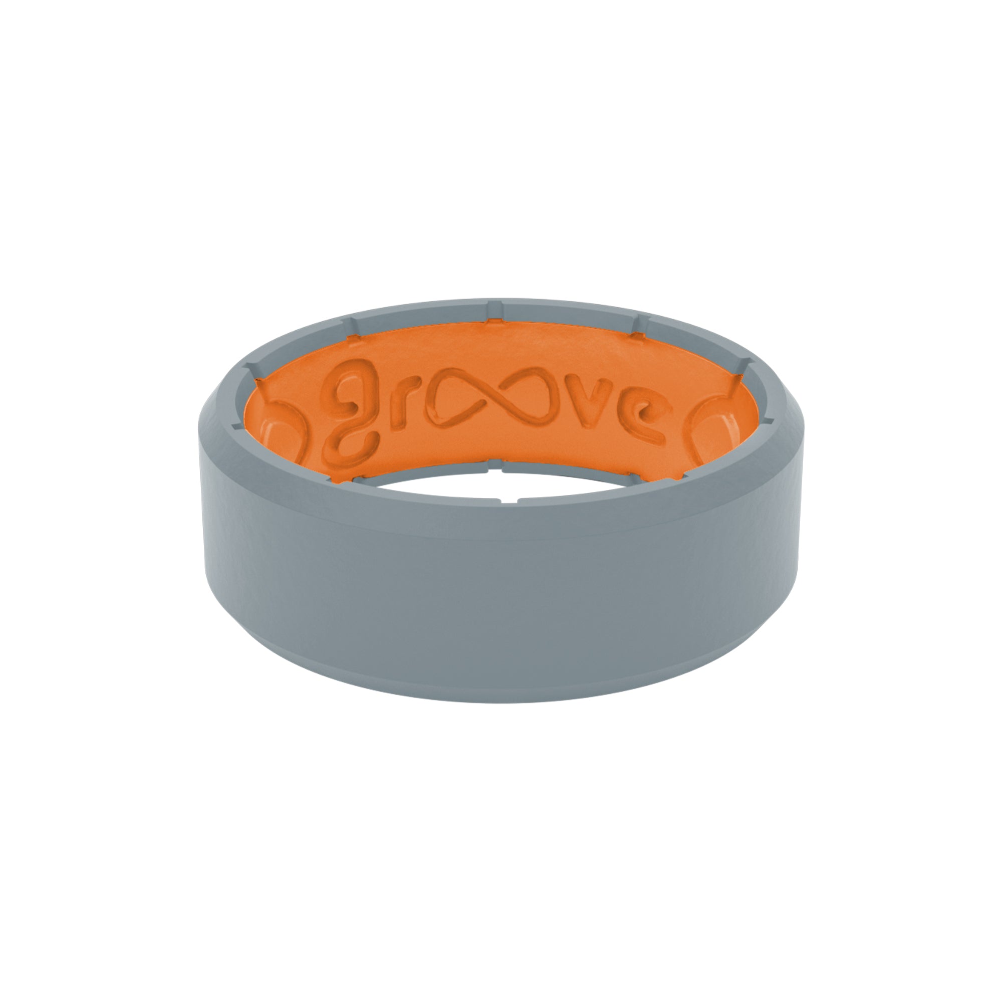 Groove Life Edge Ring for Men - Durable & Comfortable Silicone Wedding Band - Perfect for Outdoor Activities, Workouts & Everyday Wear
