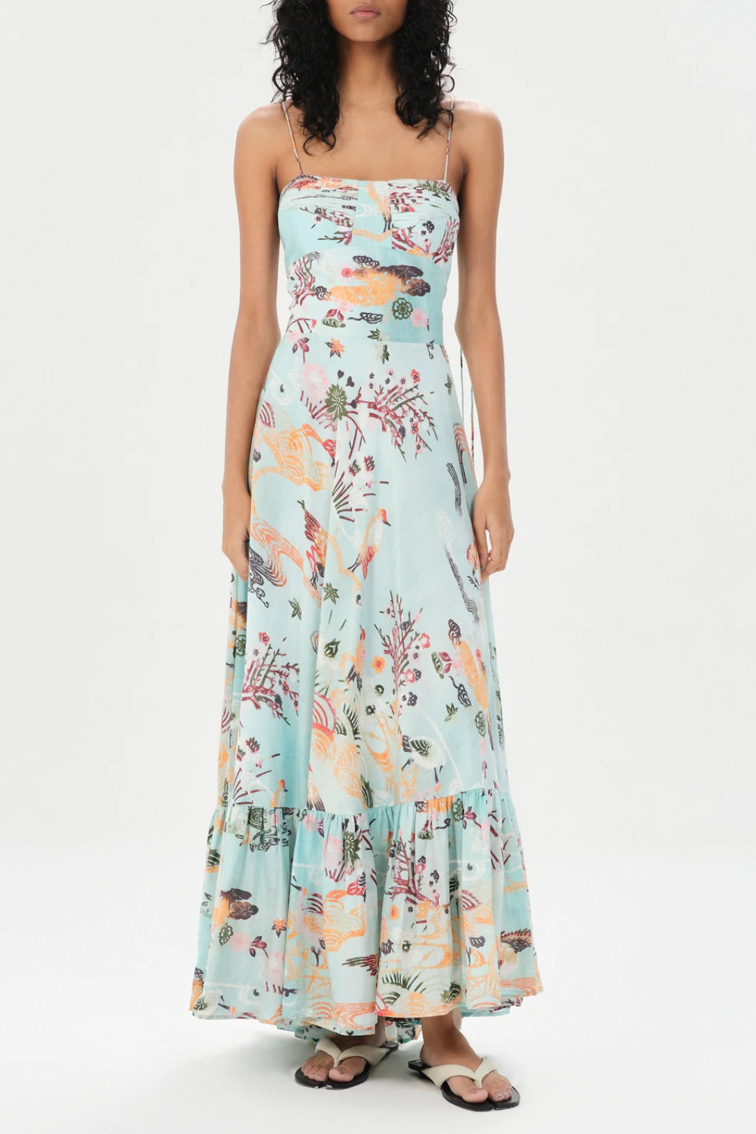 Dorrego Vivian Midi Dress for Women - Light Blue Flowy Summer Dress | Perfect for Beach Vacations, Date Nights & Casual Outings