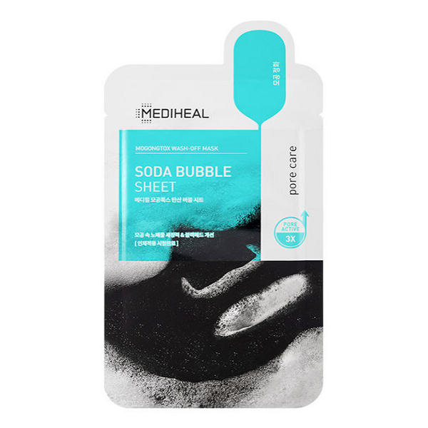 Mediheal Soda Bubble Sheet Mask - Korean Hydrating & Brightening Facial Mask for Glowing Skin | Perfect for Daily Skincare, Spa Day & Self-Care Routine