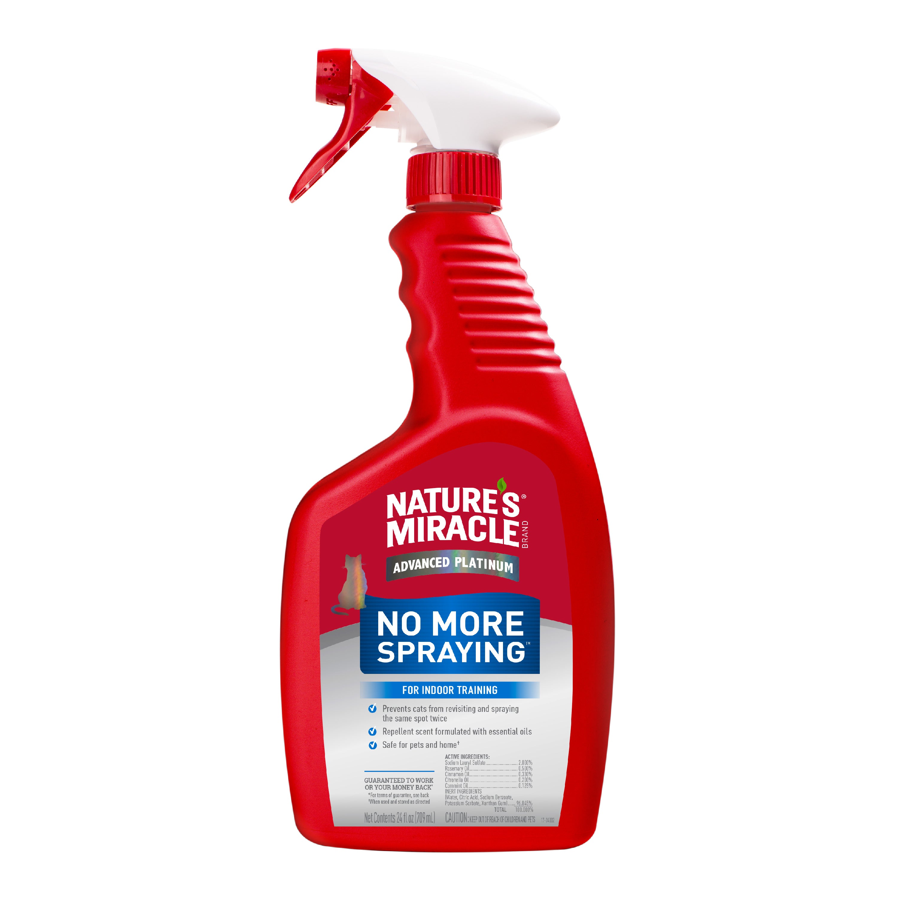 Nature's Miracle No More Spray for Cats - Stain & Odor Eliminator - Perfect for Litter Boxes, Furniture & Pet Accidents