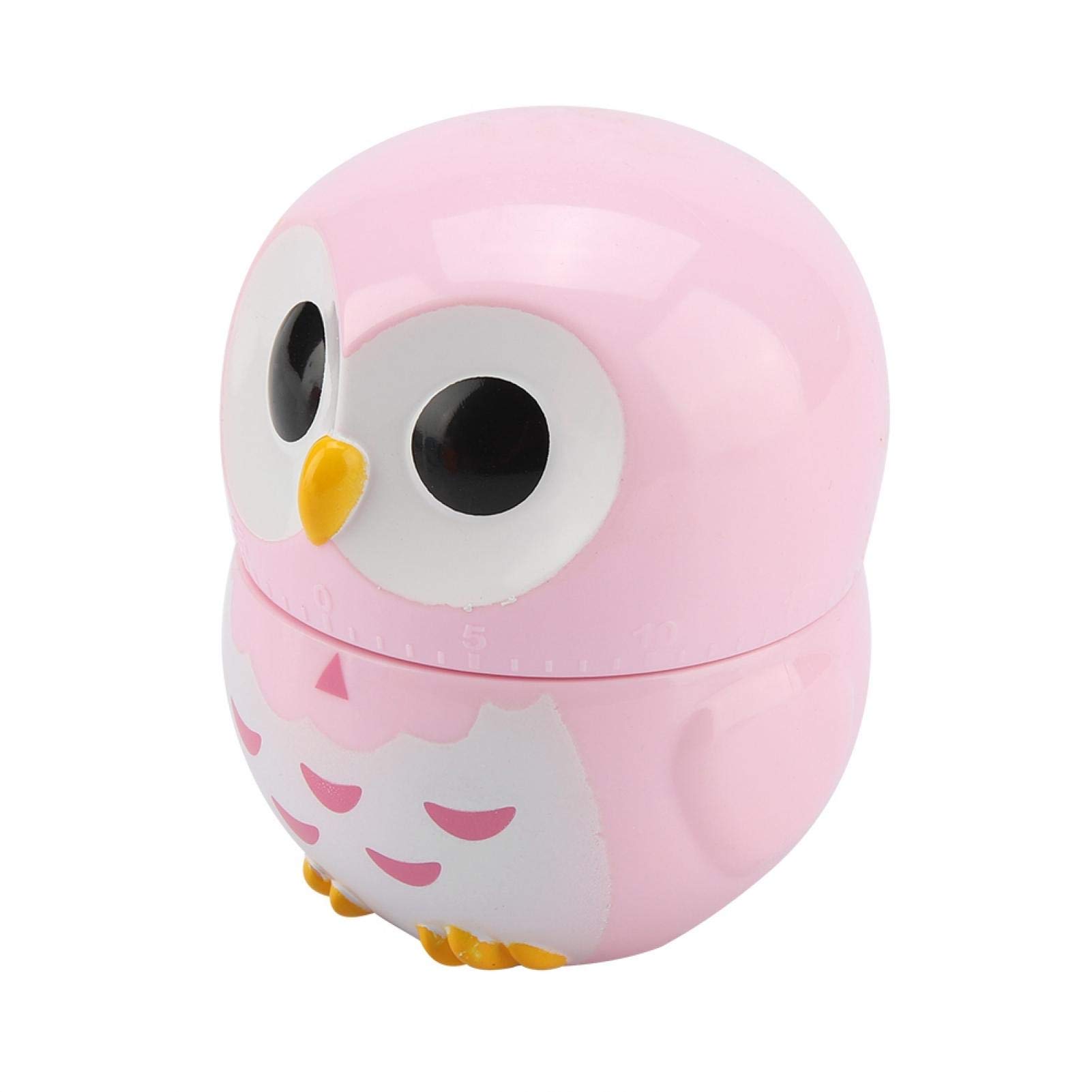 Owl-Shaped Mechanical Kitchen Timer - Easy-to-Use ABS Cooking Timer for Baking, Frying, Eggs, Cookies & Cakes | Perfect for Home Cooking & Baking (Pink)