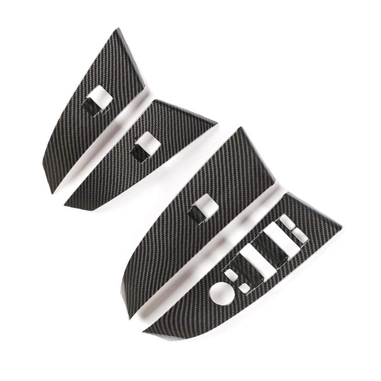 Carbon Fiber ABS Window Switch Button Trim for BMW 5 Series E60 E61 2004-2006 - Interior Upgrade Accessories for Enhanced Style & Protection (1 Set) - Perfect for Car Enthusiasts & Customization Projects