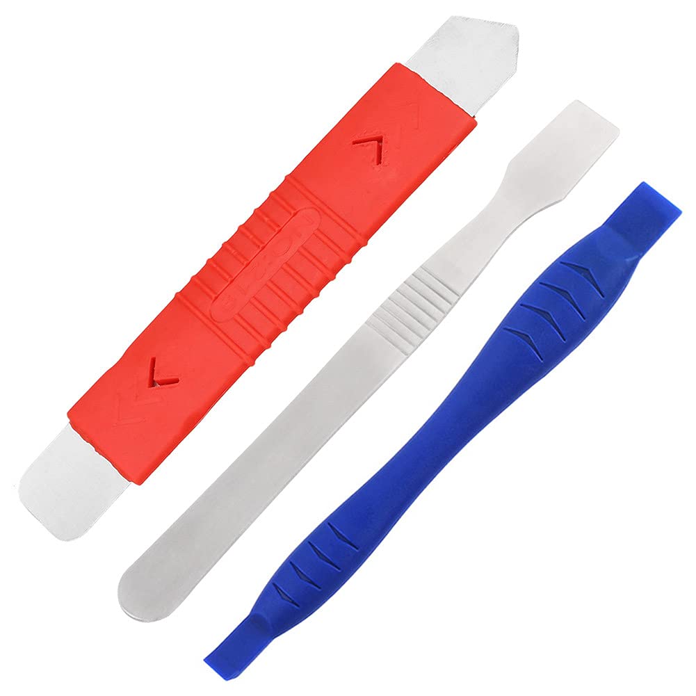3Pcs Heavy Duty Plastic & Metal Flat Spudger Set - iPhone iPad MacBook Repair Tool Kit for Cell Phone, Tablet & Laptop Opening & Pry Tools - Perfect for DIY Electronics Repair & Screen Replacement