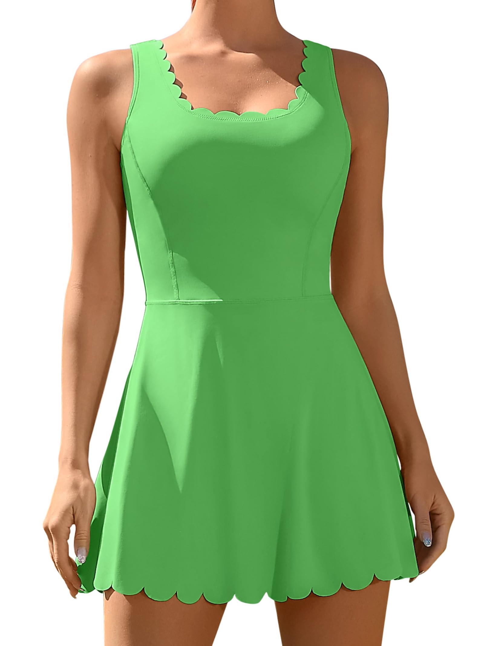ATTRACO Women's Tennis Dress with Built-in Shorts - Workout Golf Skirt with Pockets - Breathable Athletic Dress for Tennis, Golf & Gym - Perfect for Sports & Casual Wear