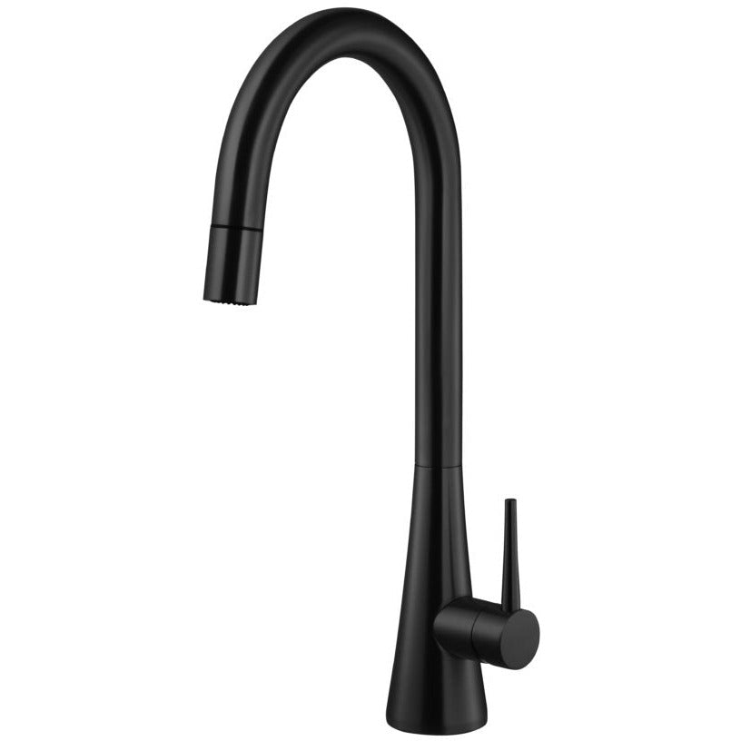 Hamat SEPD 1000 MB Serenity Dual Function Pull Down Kitchen Faucet in Matte Black - Modern Matte Black Kitchen Sink Faucet with Pull Down Sprayer for Easy Washing and Cooking