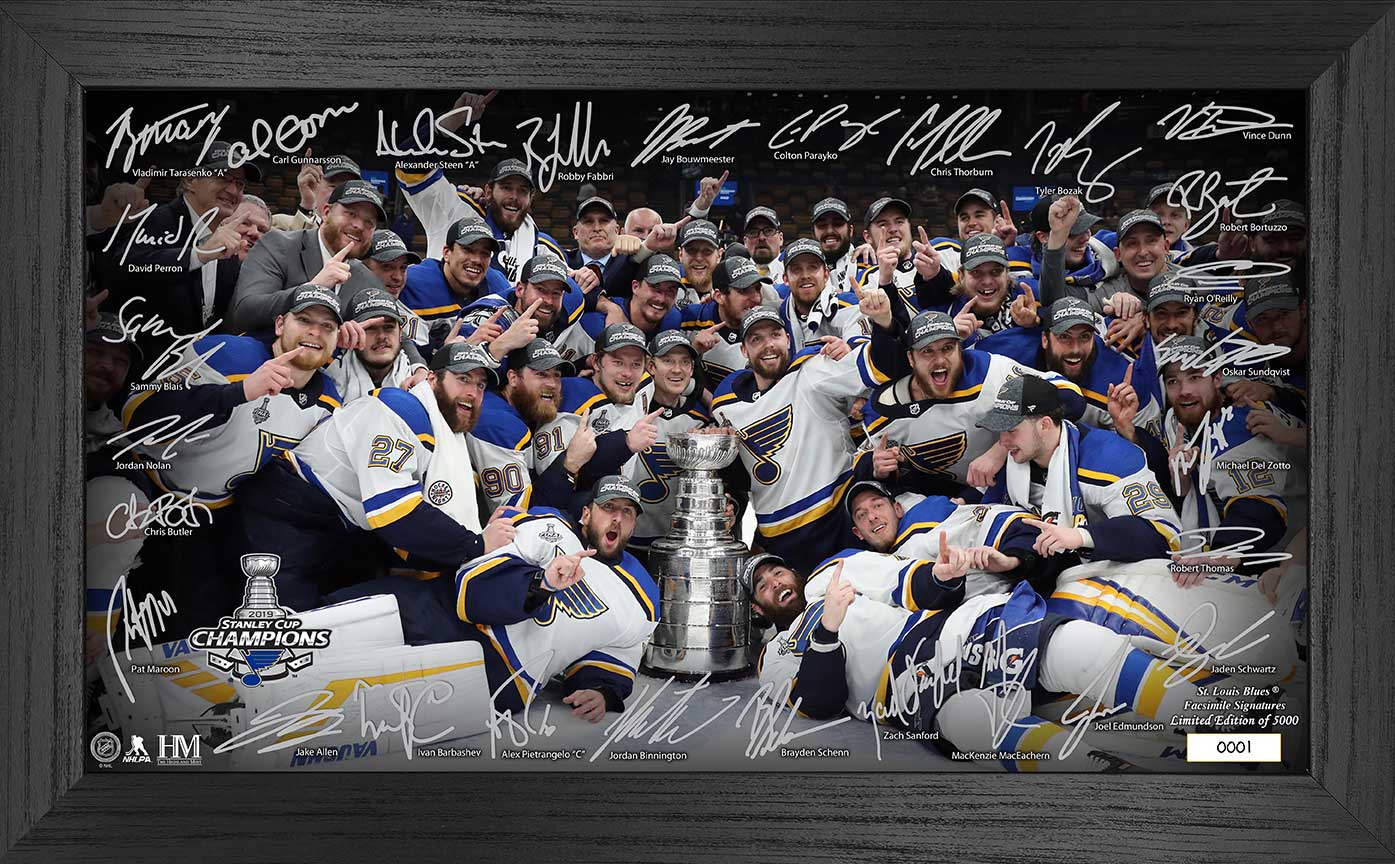 St. Louis Blues 2019 Stanley Cup Champions Signature Rink - Authentic NHL Hockey Memorabilia for Fans & Collectors - Perfect for Man Cave, Sports Bar Decor, and Hockey Gift Ideas
