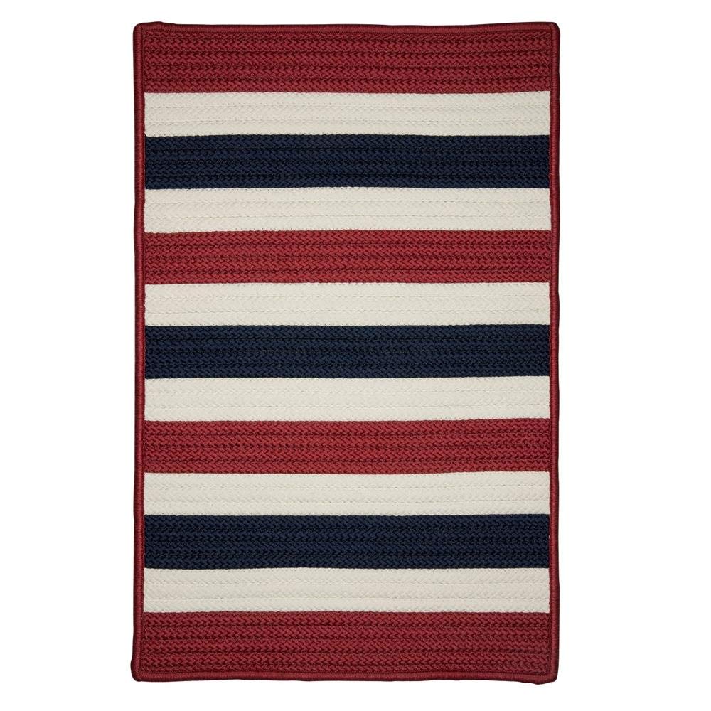 Portico Rugs 2x12 Feet Patriotic Stripe Red White Blue Indoor/Outdoor Runner Rug for Entryway, Hallway, Kitchen, and Patio Decor