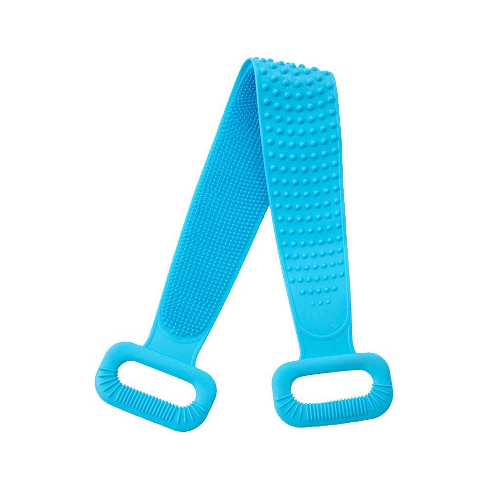 Rhinoon Silicone Bath Body Brush - Long Exfoliating Back Scrubber for Shower, Soft Textured Massage & Skin Care Tool - Perfect for Deep Cleansing, Dead Skin Removal & Relaxing Spa Experience at Home