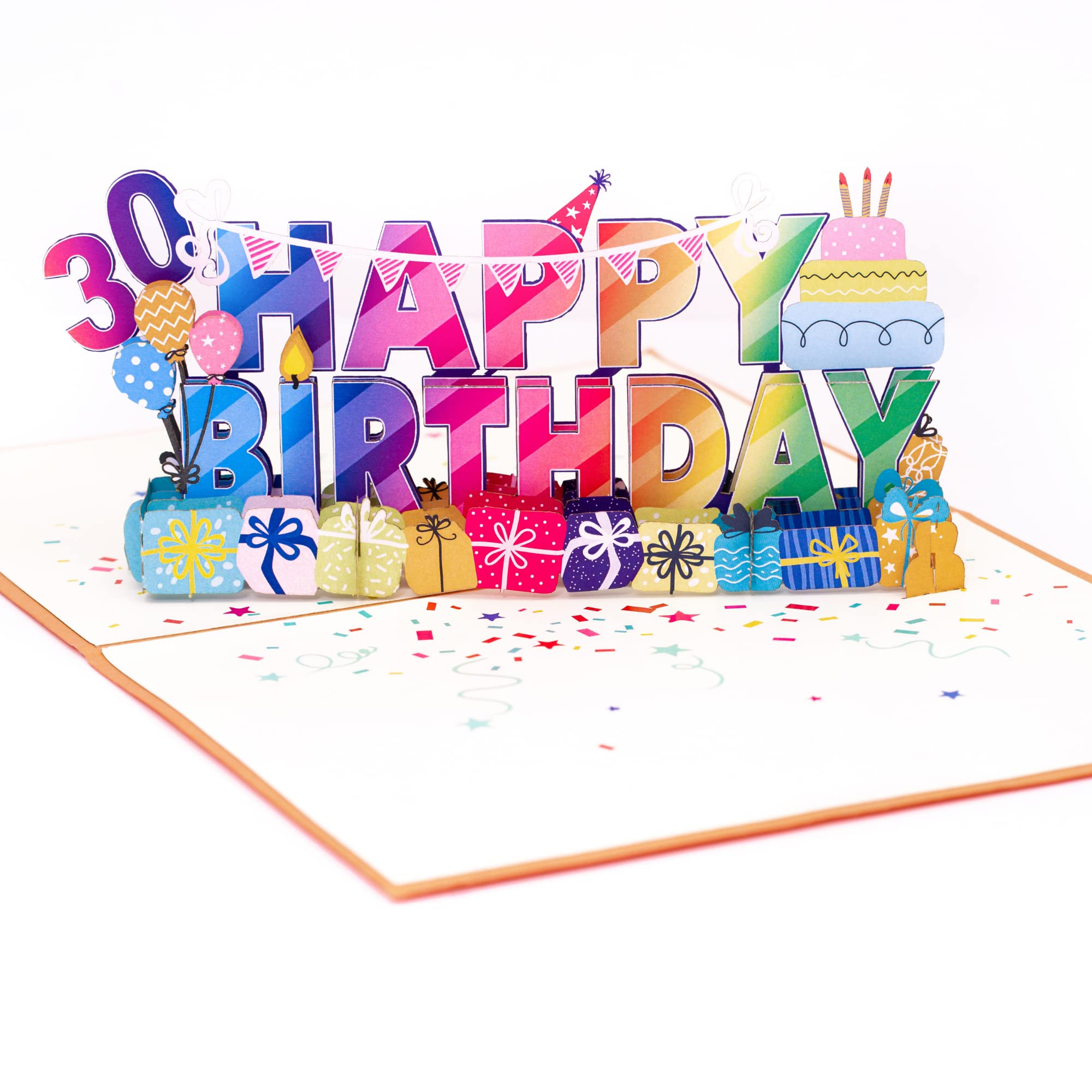 30th Birthday Pop Up Card - 3D Greeting Card for Daughter, Son, Granddaughter, Niece, Nephew - Perfect 30th Birthday Gift for Women & Men - Great for Milestone Celebrations & Surprise Party Invitations