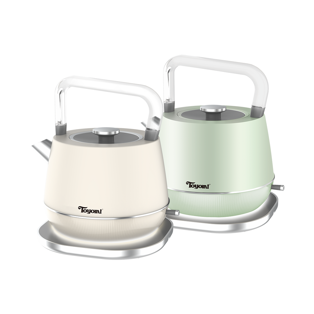 TOYOMI 1.7L Cordless Electric Kettle - Fast Boiling, Auto Shut-Off & Boil-Dry Protection - Stainless Steel Interior - Perfect for Tea, Coffee & Instant Noodles in Home, Office or Dorm Room