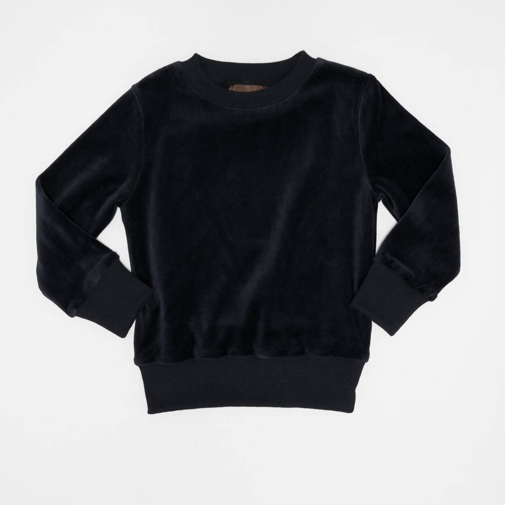 Soft Velour Crewneck Sweater for Women - Cozy Casual Pullover with Long Sleeves - Perfect for Fall, Winter & Lounge Wear