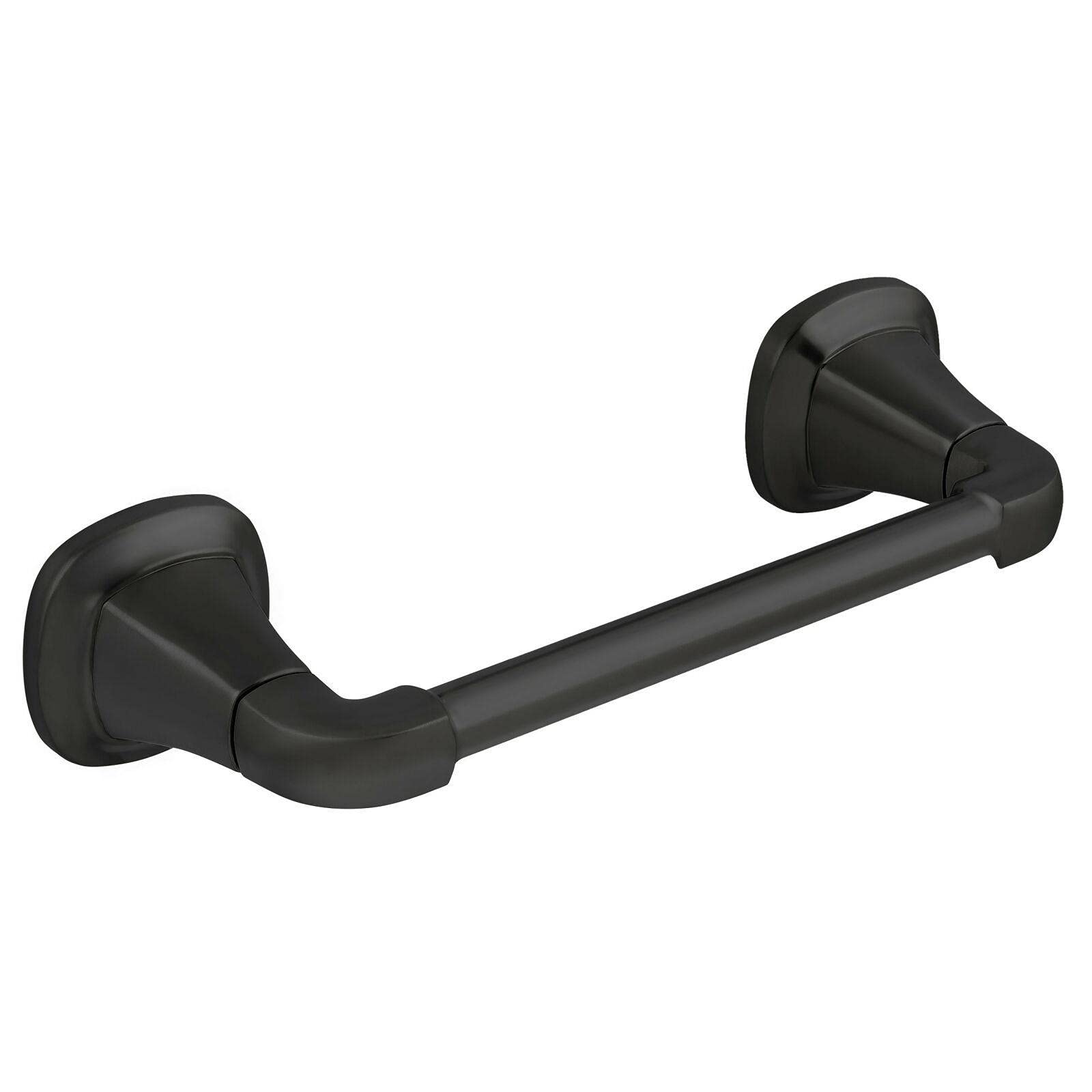 Stainless Steel Black Pivoting Toilet Paper Holder - Bathroom Wall Mount TP Stand with Adjustable Arm - Space Saving Toilet Roll Storage for Modern & Small Bathrooms - Perfect for Home, Apartment, RV & Office Use