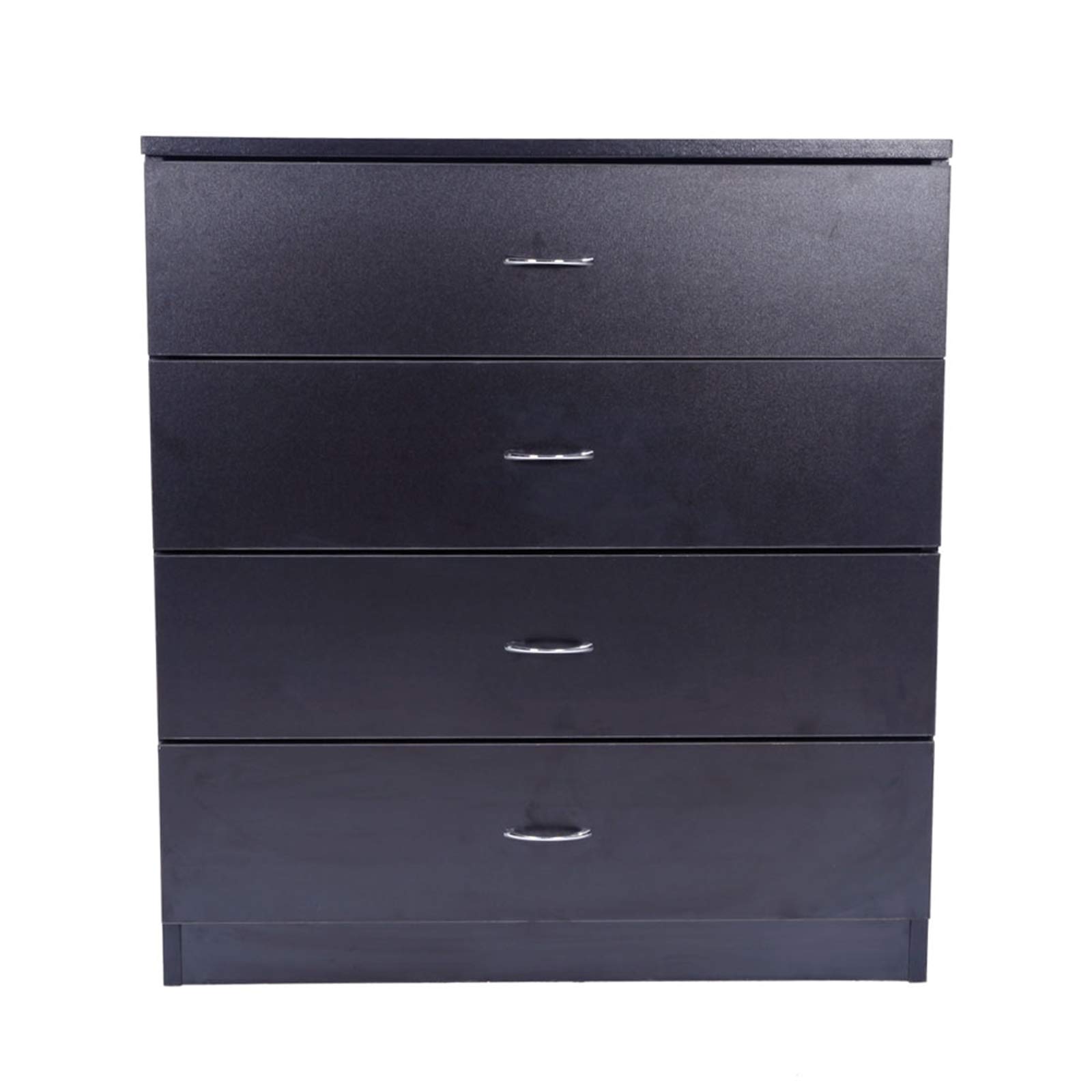 4-Drawer Chest Storage Organizer - MDF Wood Dresser Tower for Bedroom, Hallway, Entryway & Office - Easy to Assemble Black Dresser for Closet Organization & Home Decor