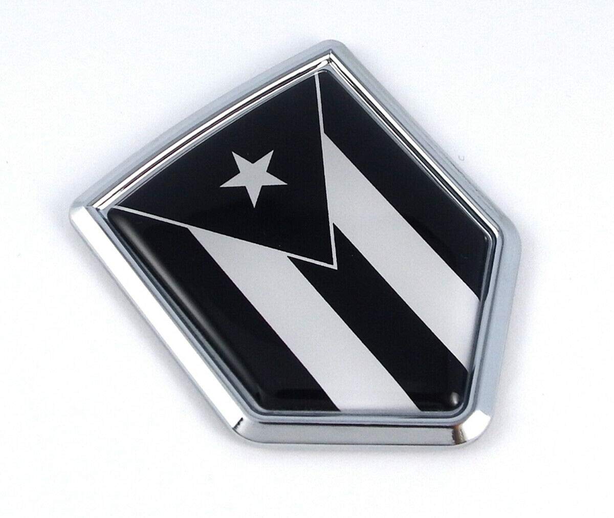 3D Chrome Cuban Flag Car Emblem - Durable Bumper Badge for Auto Decoration