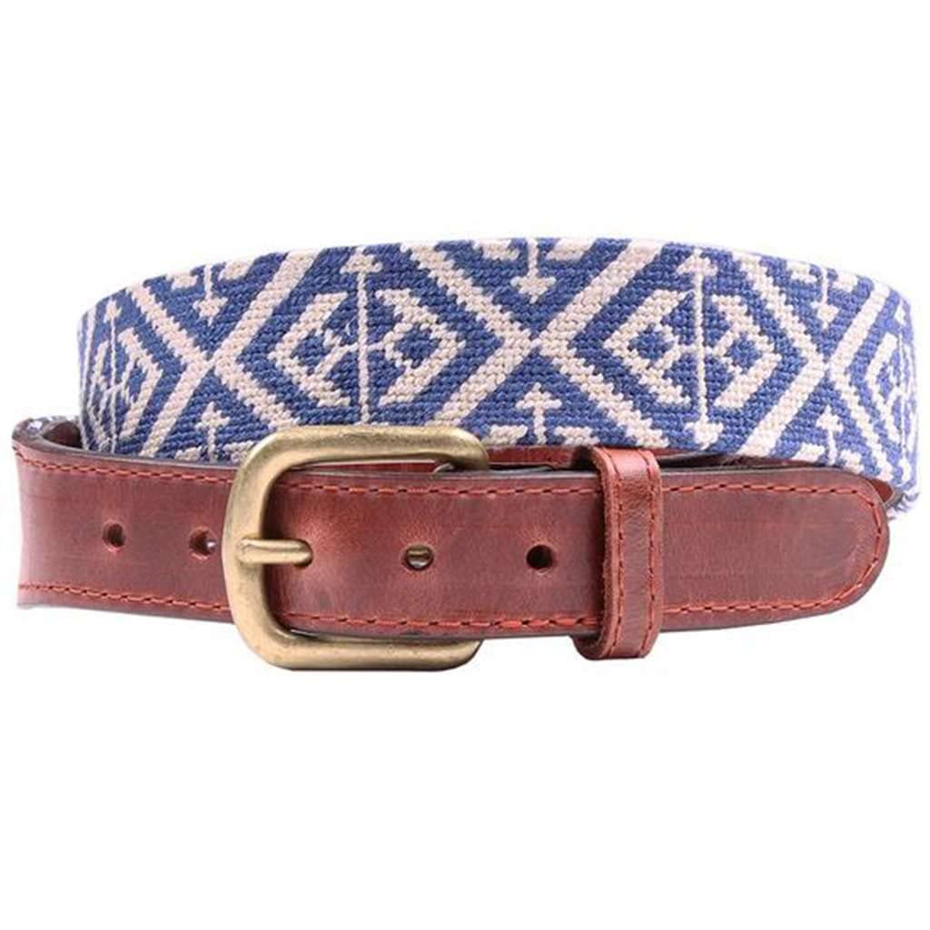 Premium Smathers & Branson Scarsdale Needlepoint Belt – Handcrafted Leather & Embroidery for Men | Perfect for Golf, Office & Casual Wear