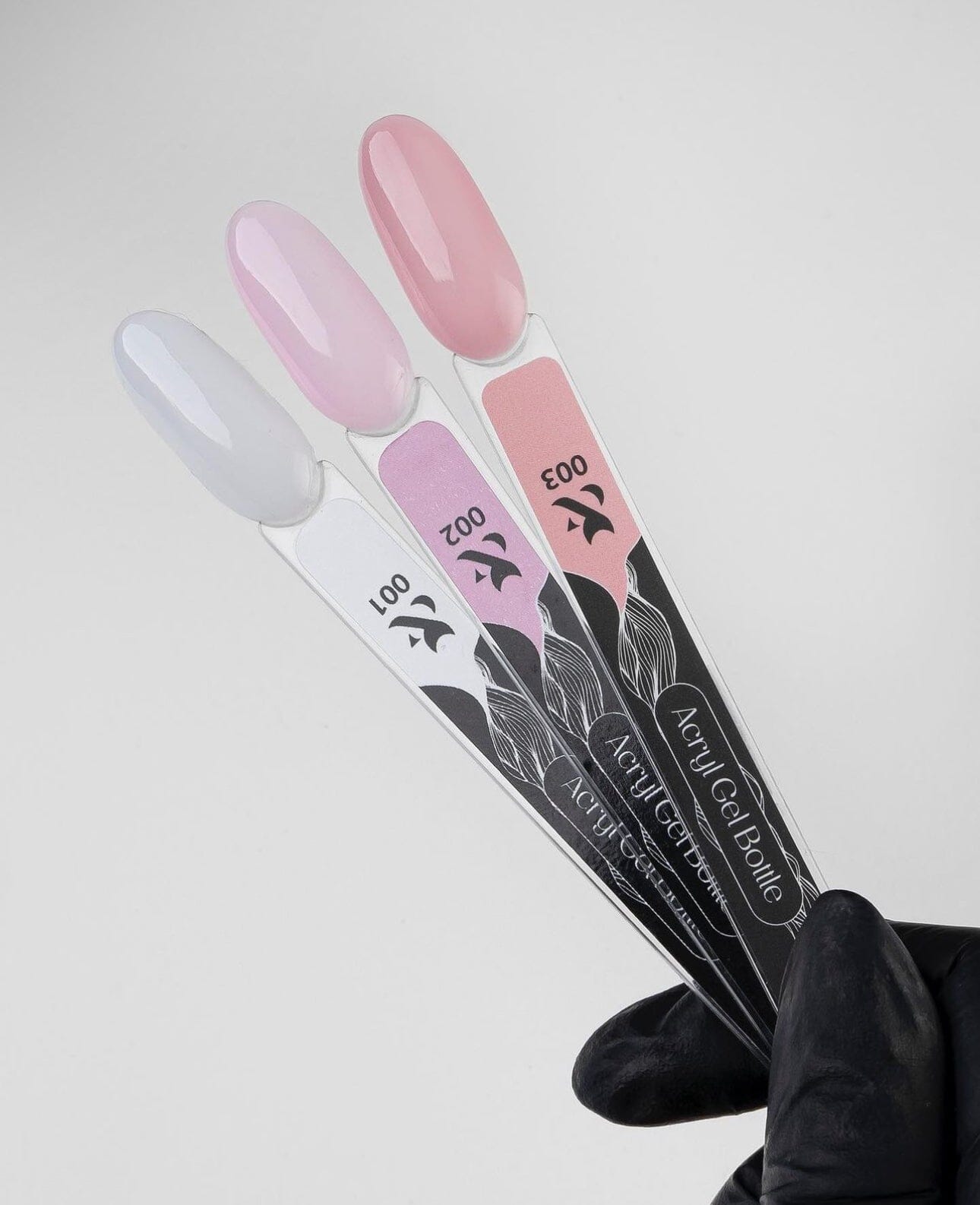 F.O.X Acrylic Gel Nail Tips Set of 3 - Professional False Nails for Salon & Home Manicure, Perfect for Nail Art & Extensions