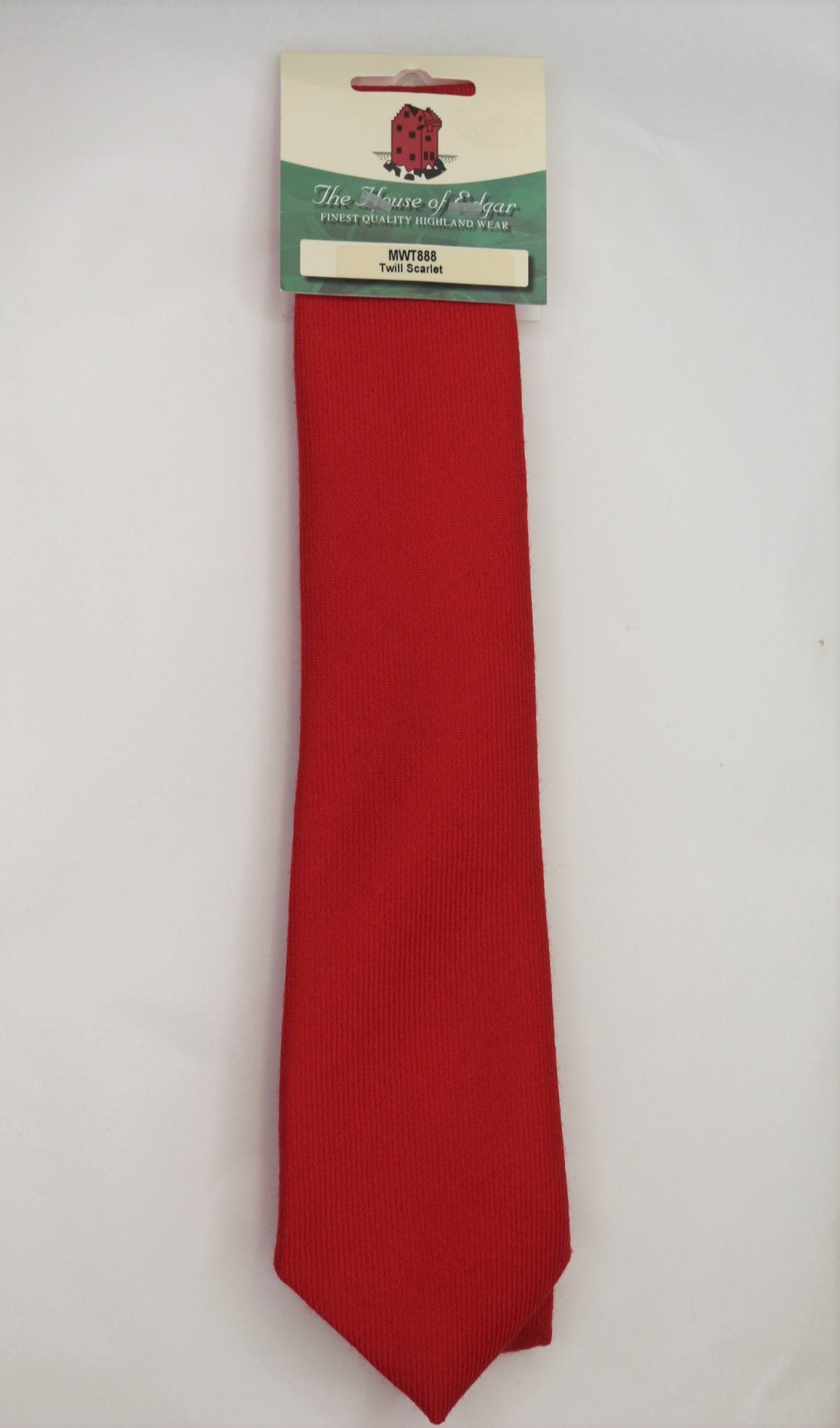 Men's House of Edgar Woollen Tie - Scarlet Red | Classic Wool Necktie for Business, Weddings & Formal Occasions