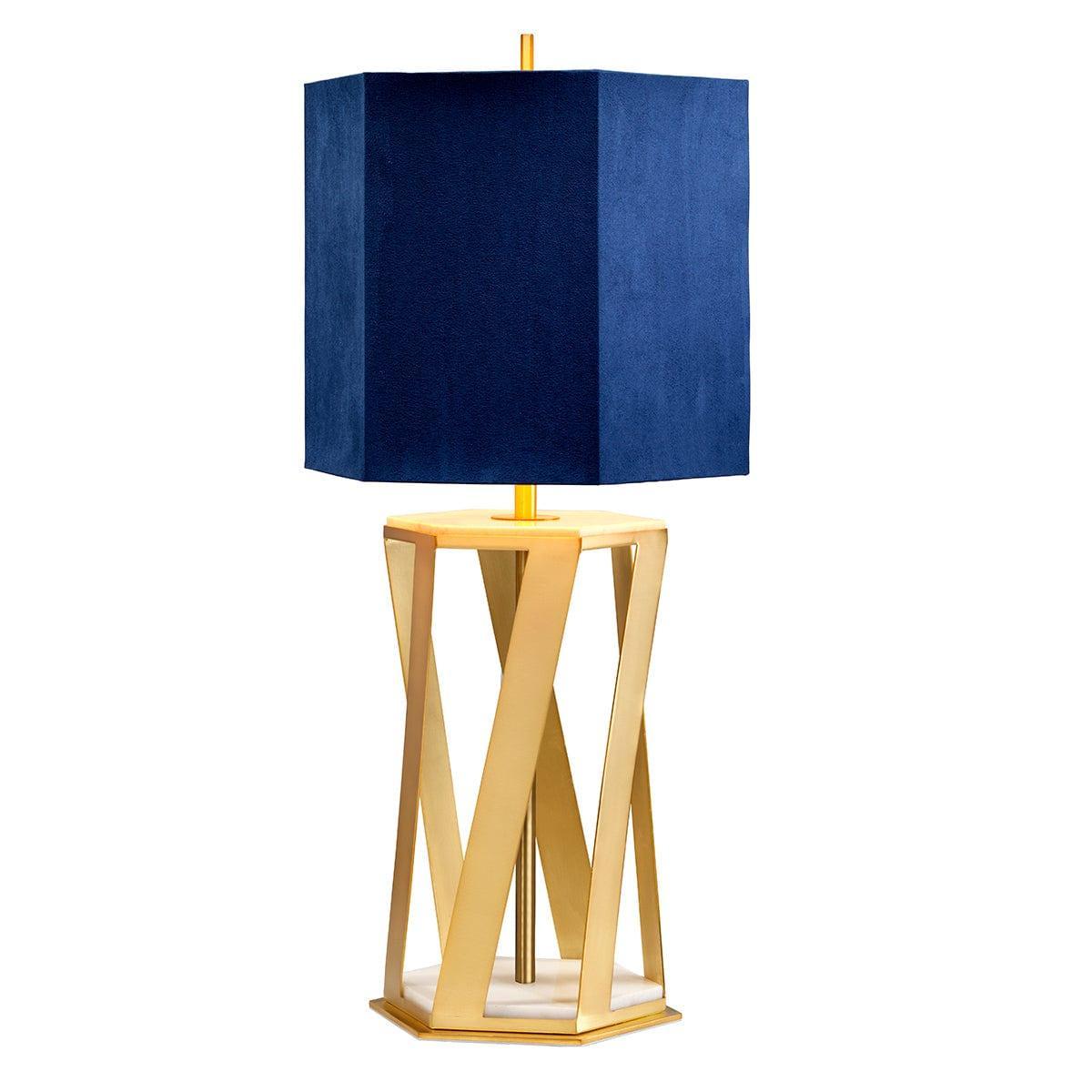 Apollo 1 Light Brushed Brass Table Lamp - Modern Bedside & Living Room Lighting - Elstead Lighting for Home Office, Bedroom Decor & Nightstand