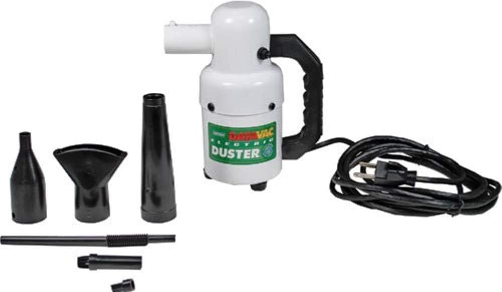 METROVAC Electric Duster - Powerful Corded Computer Cleaner for PC, Keyboard & Electronics | Lightweight Portable Air Blower | Ideal for Office, Home & Gaming Setup Cleaning (White)