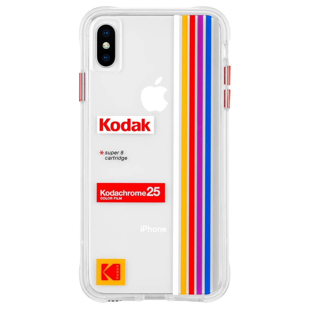 Case-Mate Kodak x iPhone Xs Max Case - Kodachrome Super 8 Striped Protective Cover | Shockproof & Scratch-Resistant | Perfect for Travel, Photography & Everyday Use