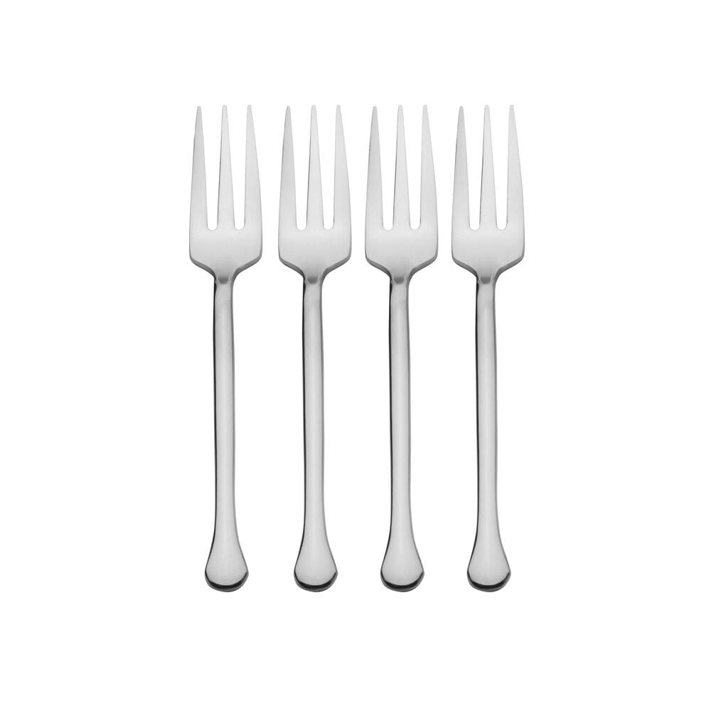 Geneva Forged Set of 4 Stainless Steel Appetizer Forks - Elegant Dinner Party, Wedding, and Cocktail Hour Serving Utensils