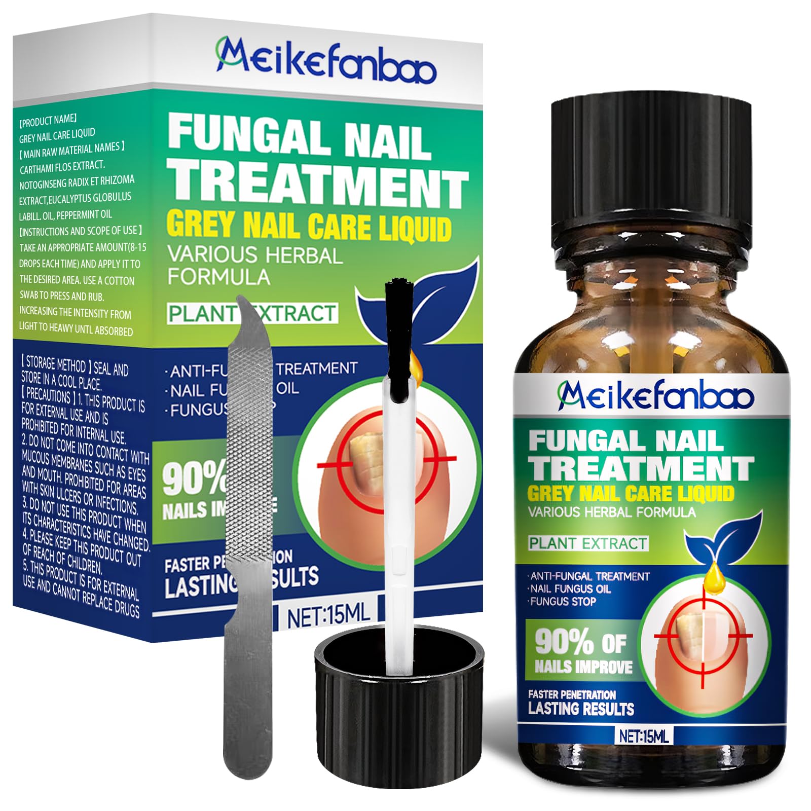Tea Tree Oil Nail Repair Solution - Strengthen & Restore Discolored, Damaged Nails - Natural Plant-Based Treatment for Healthy Nail Care - Perfect for Salon, Home Use & Travel (1PC)