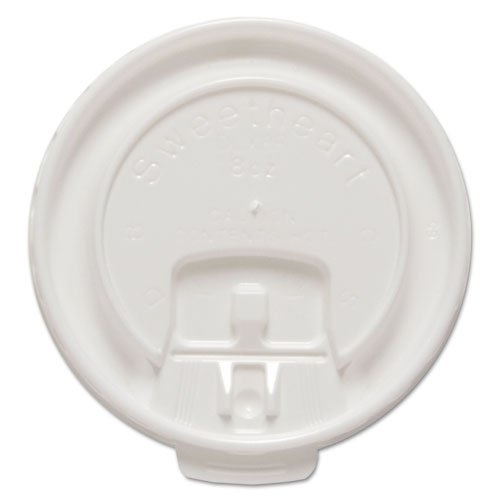 SOLO Cup Company - 100 Pack Liftback & Lock Tab Cup Lids for 8 oz Foam Cups | Secure & Leak-Proof Design | Perfect for Parties, Events & Takeout Drinks | DLX8RPK (DMi PK)