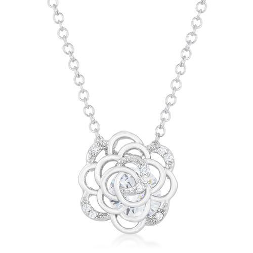 1.37ct Maya Cubic Zirconia Rose Gold Plated Drop Pendant Necklace for Women - Elegant Gift for Valentine's Day, Anniversary & Special Occasions