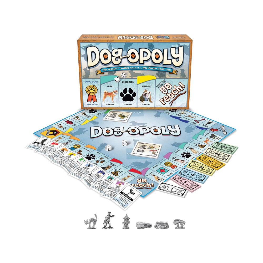 Dogopoly - Dog Themed Monopoly Style Board Game for Family Game Night | Fun Pet Lover Gift for Dog Owners & Kids | Perfect for Parties, Birthdays & Indoor Activities