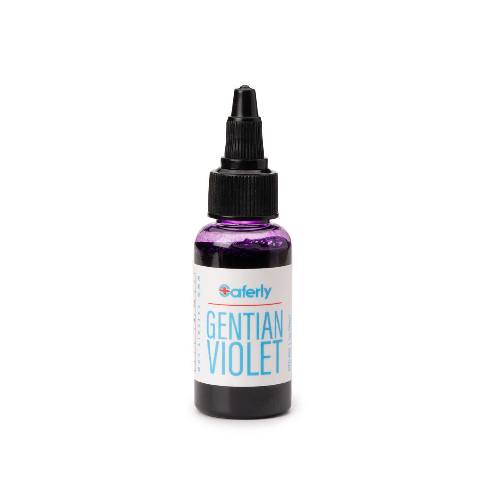 Gentian Violet Solution 1/2oz (15ml) Bottle - Antifungal & Antibacterial for Minor Cuts, Skin Infections - First Aid & Wound Care Essential