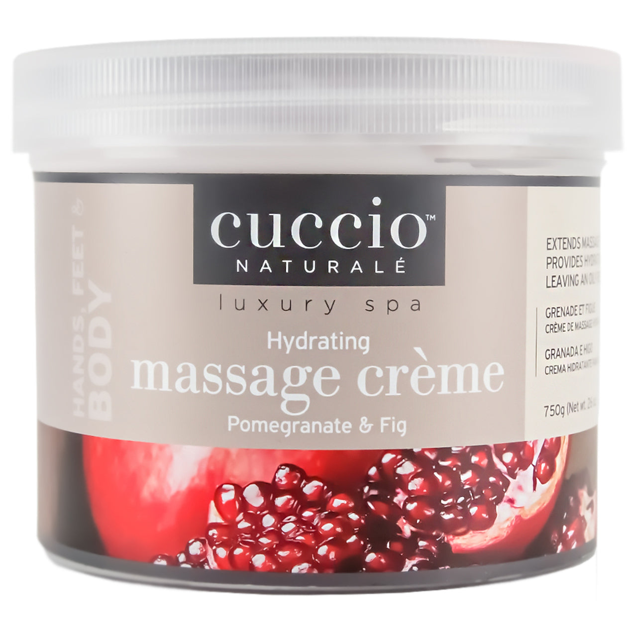 CUCCIO Hydrating Massage Creme with Pomegranate & Fig - 26oz Moisturizing Body Lotion for Dry Skin - Perfect for Spa, Massage & At-Home Self Care