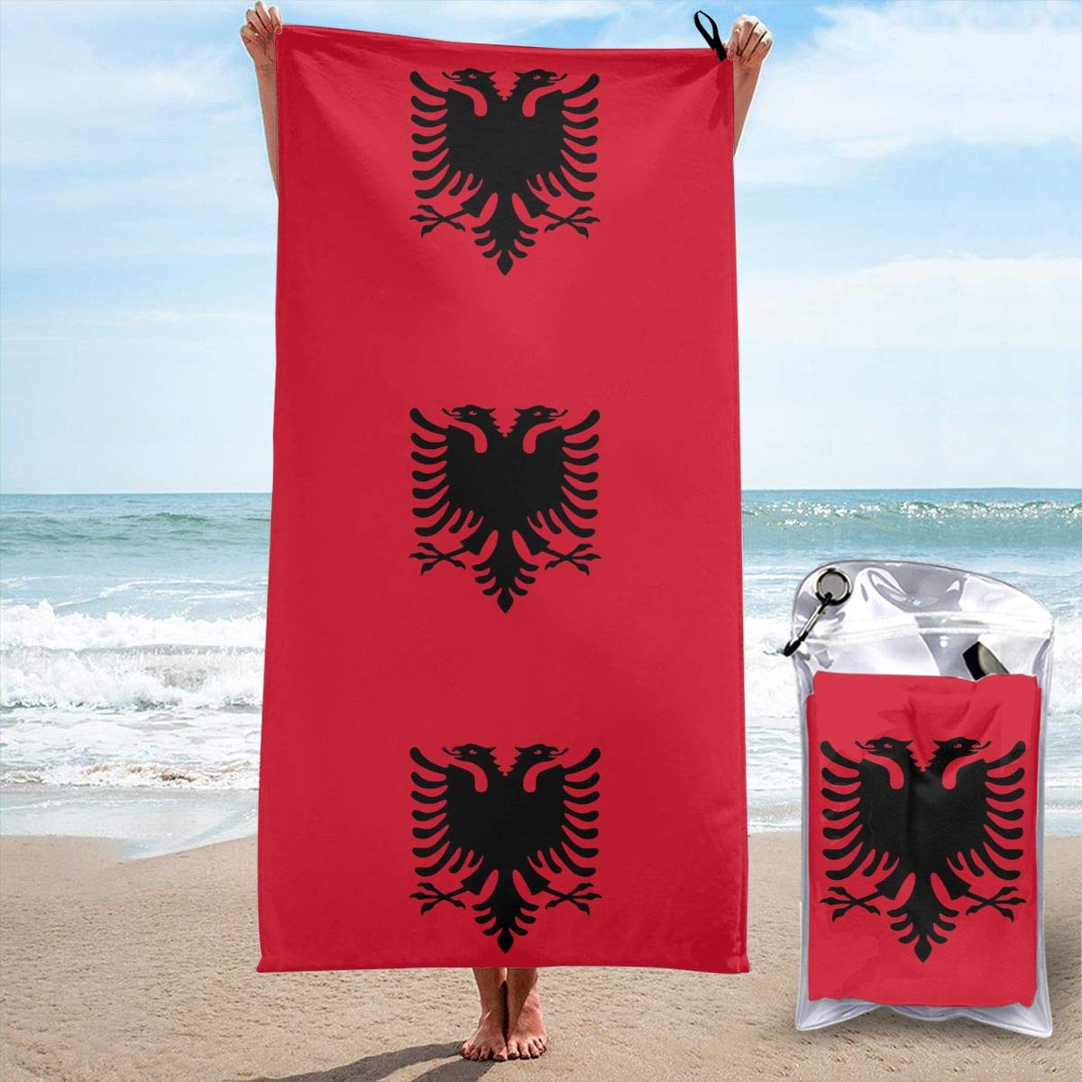 OHMYCOLOR Premium Beach Towels for Women & Men - Large 27.5x55